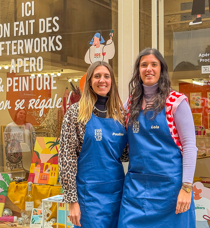 atelier apéro peinture à Aix en Provence par Lola et Pauline studio way